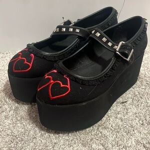 2.5 inch platform mary jane shoes